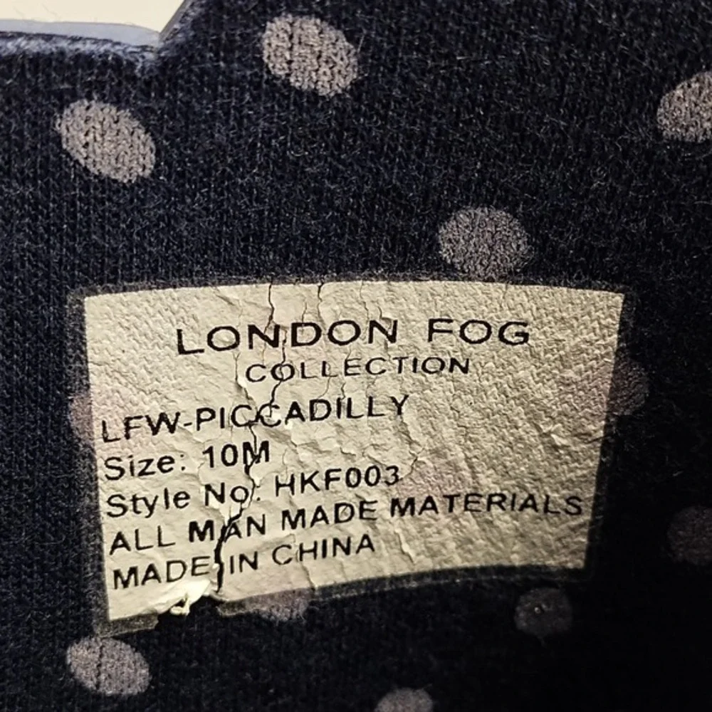 London Fog Piccadilly Rain Boots Womens US 10M Navy Synthetic Waterproof Pull On
